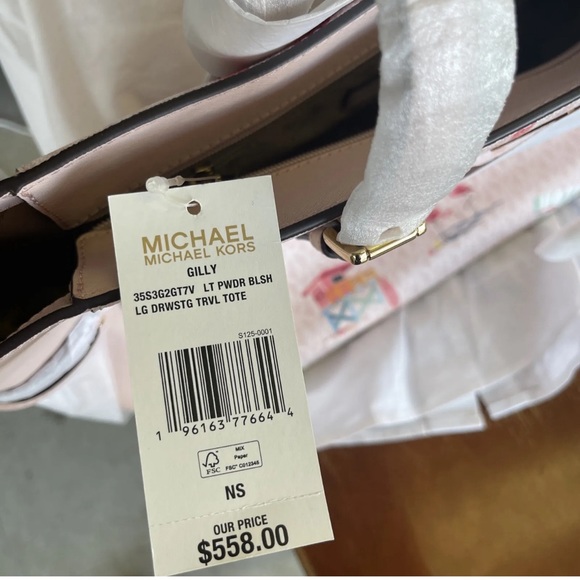 MICHAEL KORS JET SET TRAVEL ZIP XS TOTE CROSSBODY BAG Flamingo POWDER BLUSH - Picture 6 of 9